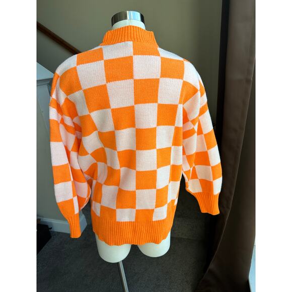 H&M Divided orange jacquard sweater, oversized, size XS - Picture 3 of 8